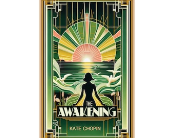 Art Deco Inspired poster of the novel The Awakening by Kate Chopin