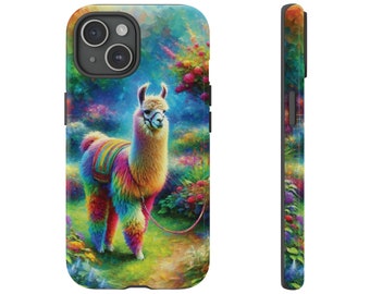Whimsical Llama Phone Case for iPhone 15