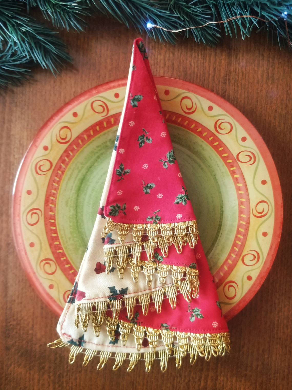 Christmas tree napkin PDF sewing tutorial & pattern Holiday | Etsy