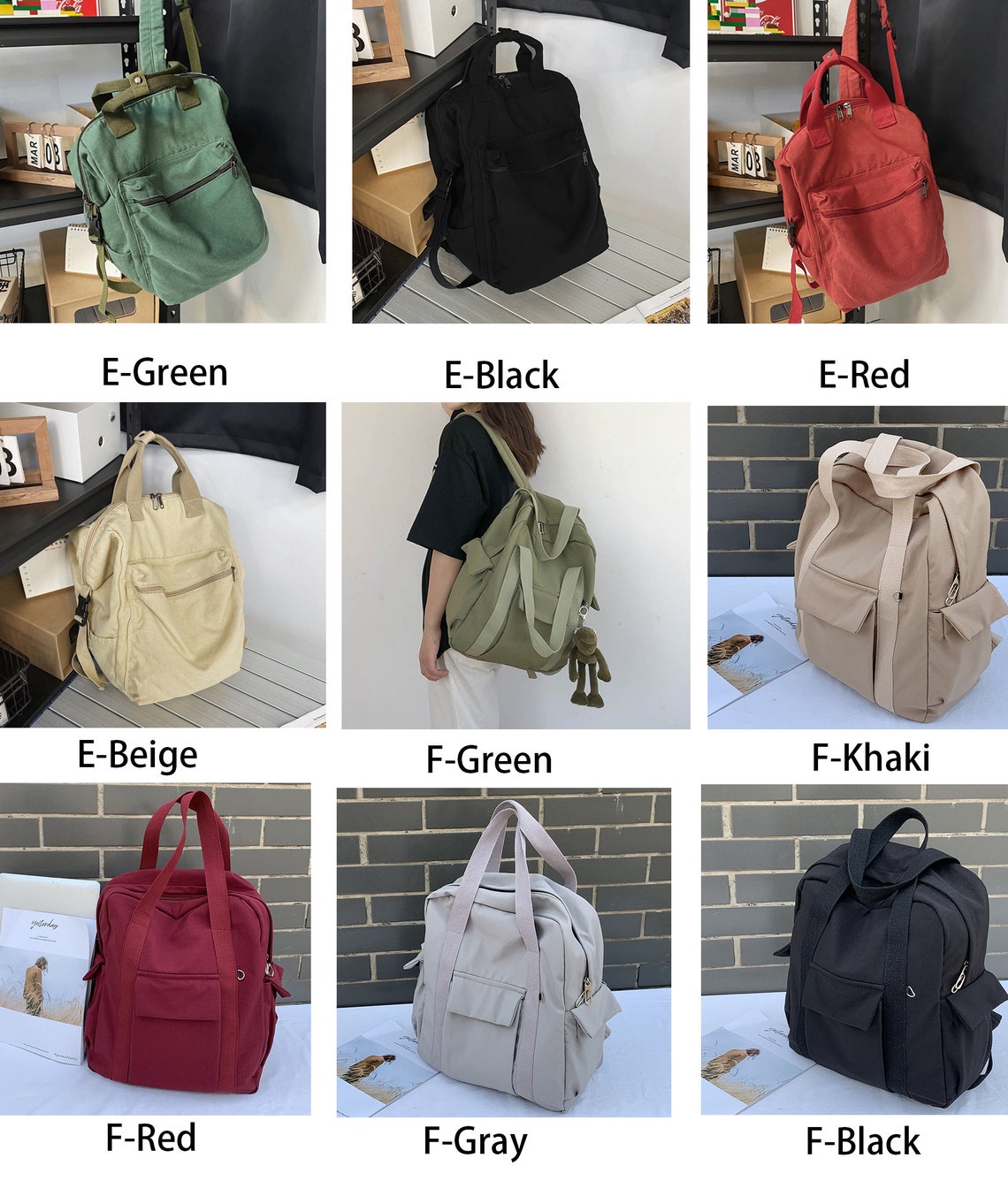 Retro Canvas Backpack Canvas Backpack for Travel Student Etsy