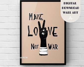 Love Not War Print Etsy Singapore