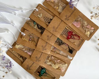Personalisierbare Resin Lesezeichen | Einzelstücke - Sofortkäufe | Bookmarks verschiedene Varianten mit Blumen | Unikate