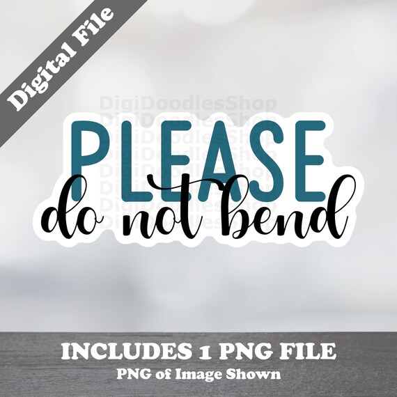 Please Do Not Bend PNG Printable Sticker Design Envelope - Etsy