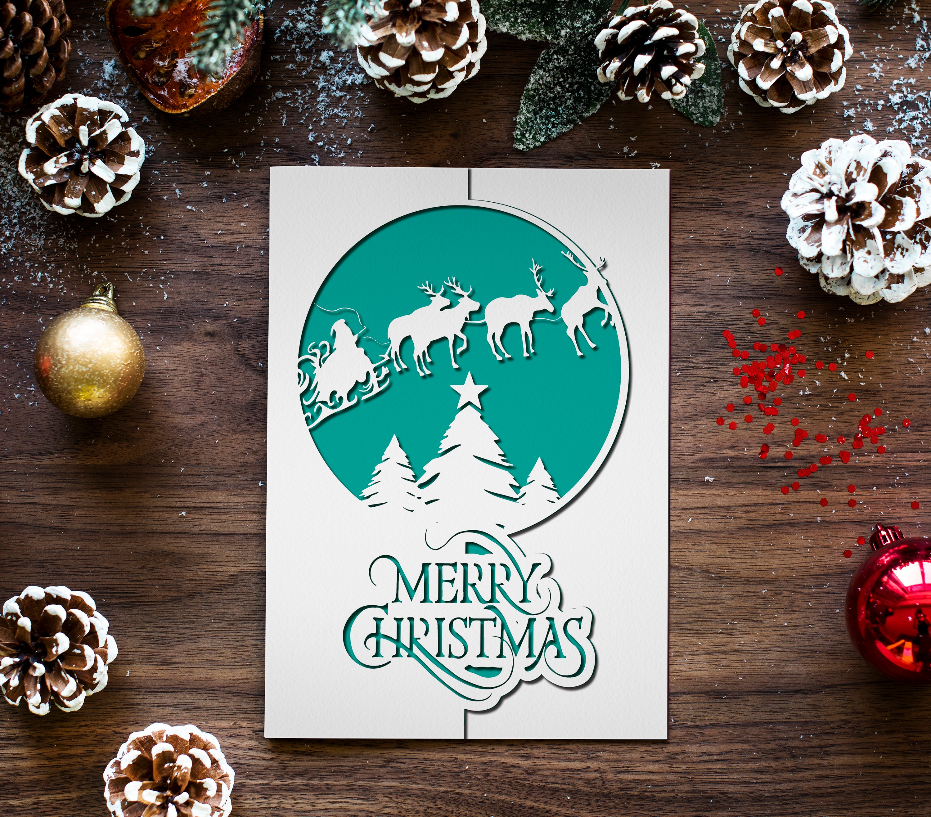 7 Christmas cards bundle svg for cricut Merry Christmas | Etsy