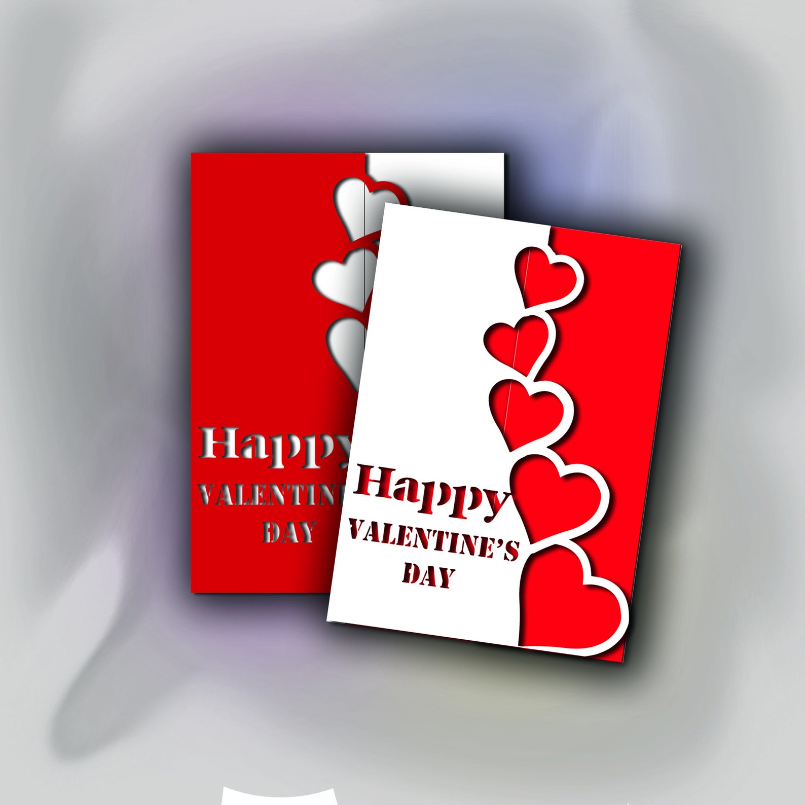 Download SVG bundle Valentine cards svg bundle in 2 colors 3D SVG | Etsy