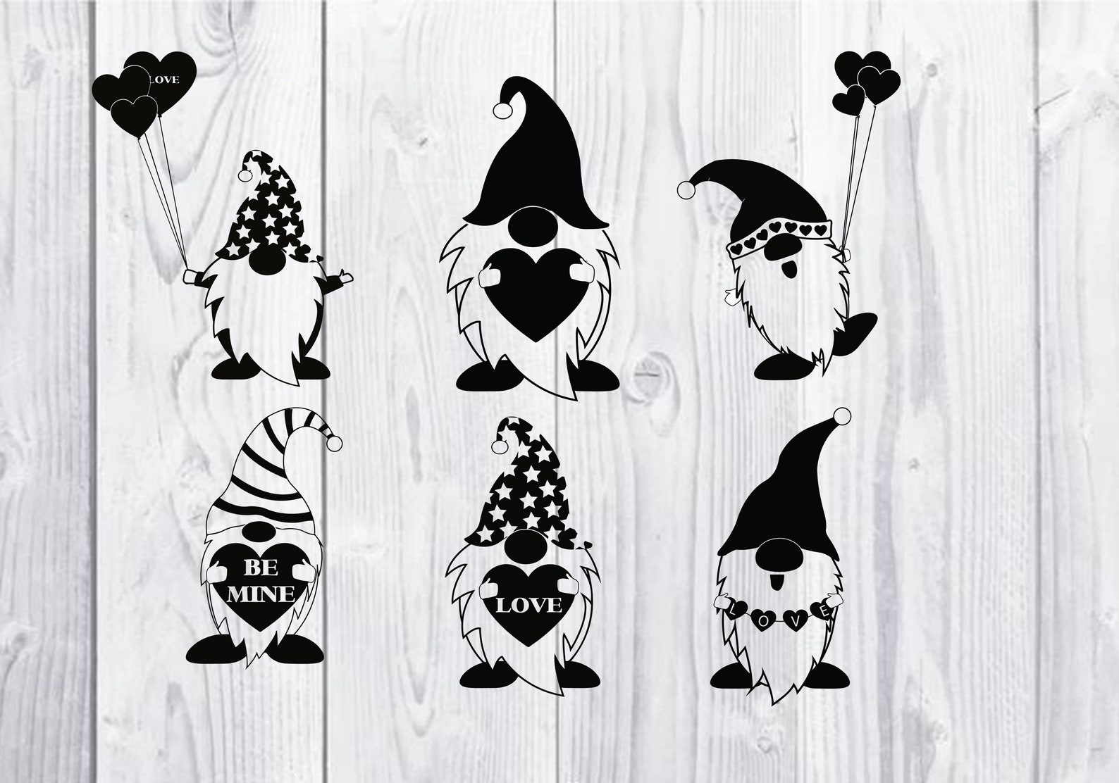 Download Cute gnome love SVG bundle print ready commercial use | Etsy