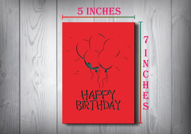Download Cutting Template Cricut Template Svg Cut File Birthday Wishes Happy Birthday Card Svg Files For Cricut And Silhouette Cameo Paper Paper Party Supplies
