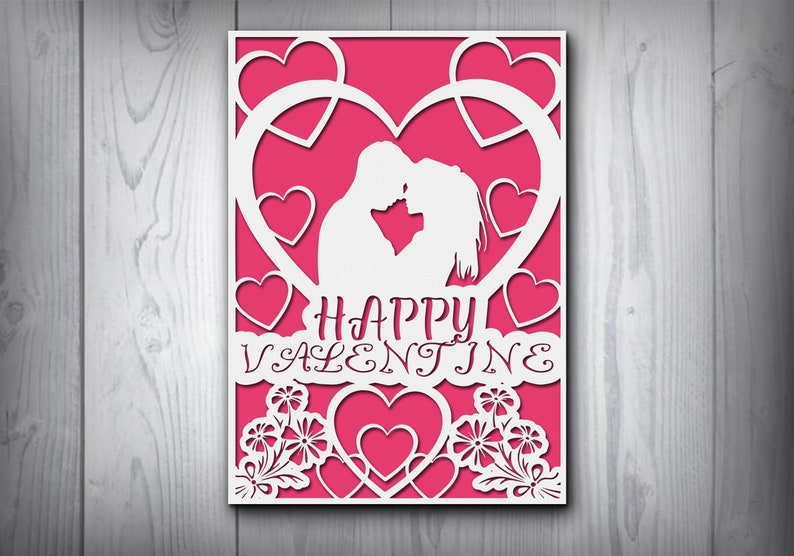 Valentine Card SVG 3D SVG Love SVG Valentine&rsquo;s Day Heart for Cricut
