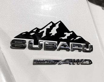 Subaru Mountain Badge Vinyl Decal (Fits Crosstrek & Impreza, 7 Inch)