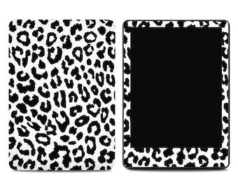 Black and White Leopard Kindle Skin – Modern Animal Print Ereader Sticker, Minimalist Style