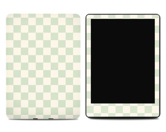 Light Sage Checkered Kindle Skin | Kindle Paperwhite Skins | Kindle Stickers | Kindle Skins | Paperwhite Decal