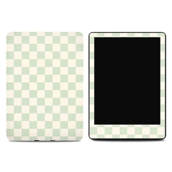 Light Sage Checkered Kindle Skin | Kindle Paperwhite Skins | Kindle Stickers | Kindle Skins | Paperwhite Decal