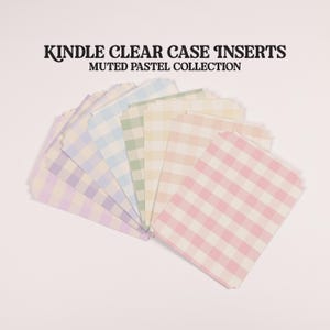 Kindle Insert Muted Pastel Collection | Kindle Clear Case Inserts | Kindle Paperwhite Insert | New Kindle Insert