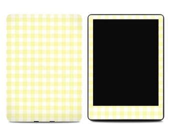 Kindle Paperwhite Skin: Butter Cream Gingham, Cozy Bookish Plaid Cover for Basic Oasis Colorsoft