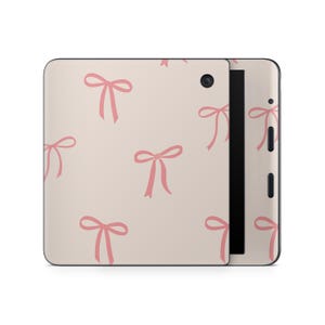 Pink Bow Kobo Skin | Kobo Libra Colour Skins | Kobo Clara Colour Skins | Pastel Bow Pattern Kobo Skin