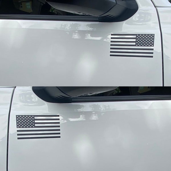 American Flag Side Door Decal - Car and Truck Durable Vinyl Sticker