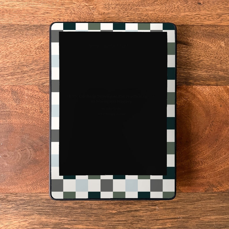 Colorful Retro Checkered Kindle Skin Rainy Spring Skin Kindle Paperwhite Skins Kindle Stickers Kindle Skins Paperwhite Decal image 3