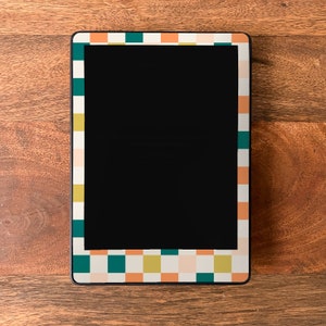 Retro Checkered Kindle Skin Kindle Paperwhite Skins Kindle Stickers Kindle Skins Paperwhite Decal image 3