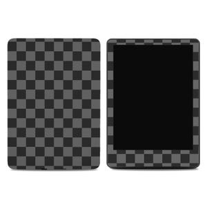 Black Checkerboard Kindle Paperwhite Skin: Minimalist Grid Vinyl Decal