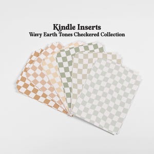 Kindle Insert Wavy Collection | Earth Tones Kindle Clear Case Inserts | Kindle Paperwhite Insert | New Kindle Insert