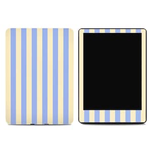 Pastel Blue Stripe Kindle Paperwhite Skin: Soft Vertical Design