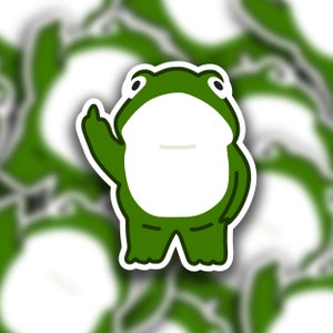 Rebellious Frog Vinyl Sticker | Laptop Sticker | Water Bottle Stickers | Vinyl Stickers | Funny Sticker | Meme Sticker