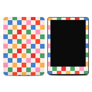Colorful Checkerboard Kindle Skin | Rainbow Decor Kindle Skin | Kindle Accessories | Kindle Paperwhite Skins | Kindle Skins