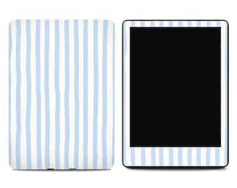 Baby Blue Stripe Kindle Paperwhite Skin - Soft Vertical Design