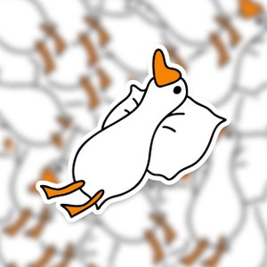 Tired Duck Vinyl Sticker | Laptop Sticker | Water Bottle Sticker | Journal Sticker | Vinyl Sticker | Funny Sticker | Meme Sticker