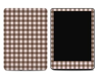 Brown Gingham Skin - Soft Solid Color E-Reader Wrap