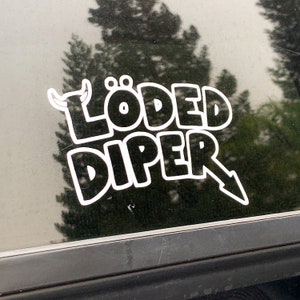 Löded Diper Car Decal