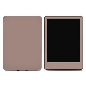 May include: A side-by-side comparison of two e-readers. The e-reader on the left is a brown case with a blank screen. The e-reader on the right is a black e-reader with a black screen.