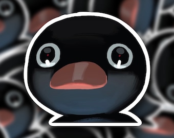 Terrified Noot Noot Sticker: Funny Vinyl Decal