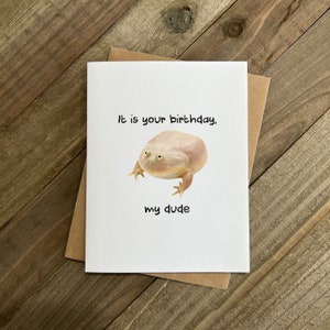 It Is Wednesday, My Dudes Meme Birthday Card | Birthday Card | Cute Birthday Card | Birthday Gift For Her or Him | Frog Birthday Card