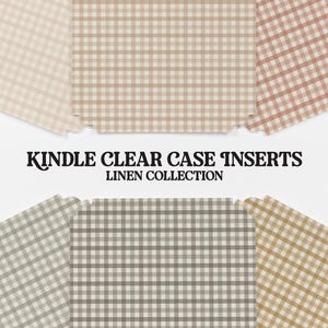Kindle Insert Linen Collection | Kindle Clear Case Inserts | Kindle Paperwhite Insert | New Kindle Insert