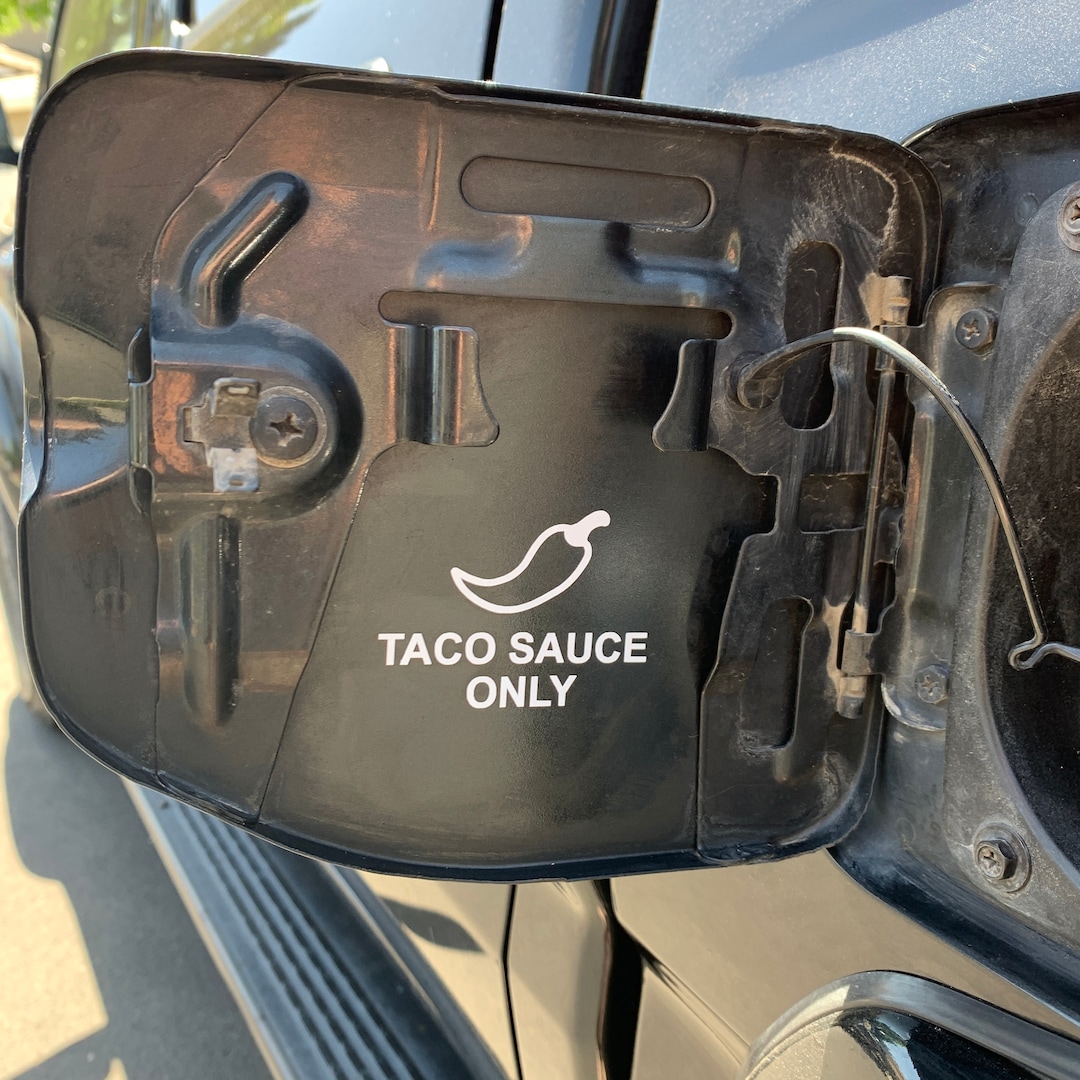 Pepper Taco Sauce Only Vinyl Decal, Decal, Fuel Sticker, Toyota Taco Sauce Decal