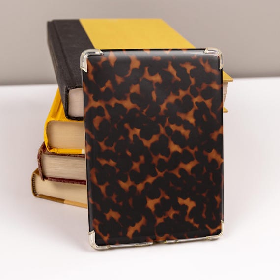 Tortoise Shell Kindle Insert - Elegant Amber Pattern Ereader Insert