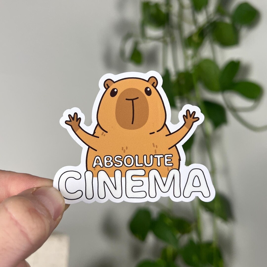 Absolute Cinema Capybara Sticker: Funny Capybara Vinyl Decal - Etsy