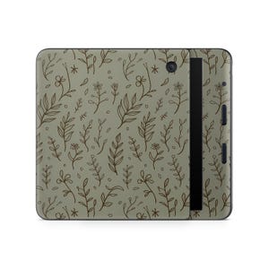 Neutral Floral Kobo Skin: Minimalist Boho Botanical Line Art