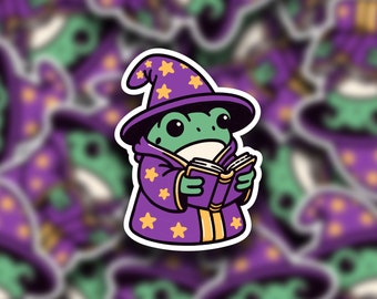Holographic Wizard Frog Sticker - Etsy