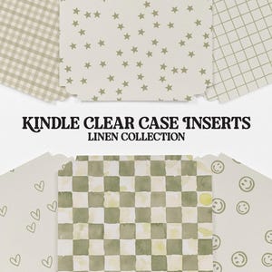 Kindle Inserts, Kindle Insert Sage Collection, Kindle Clear Case Inserts, Kindle Paperwhite Insert, New Kindle Insert