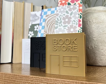 Bookmark Holder Mini Bookstore | 3D Printed Bookish Desk Organizer Gift for Readers
