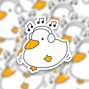 Cute Duck Dancing Sticker | Laptop Sticker | Water Bottle Sticker | Vinyl Sticker | Funny Sticker | Meme Sticker