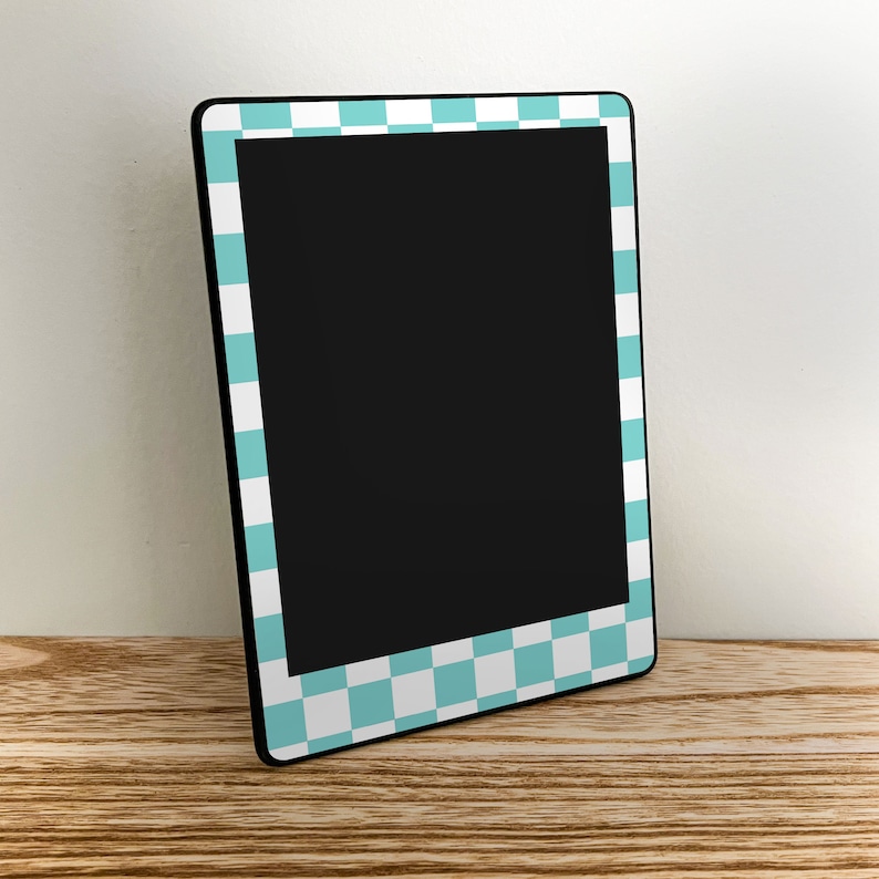 Teal Checkered Kindle Skin Kindle Paperwhite Skins Kindle Stickers Kindle Skins Paperwhite Decal image 5