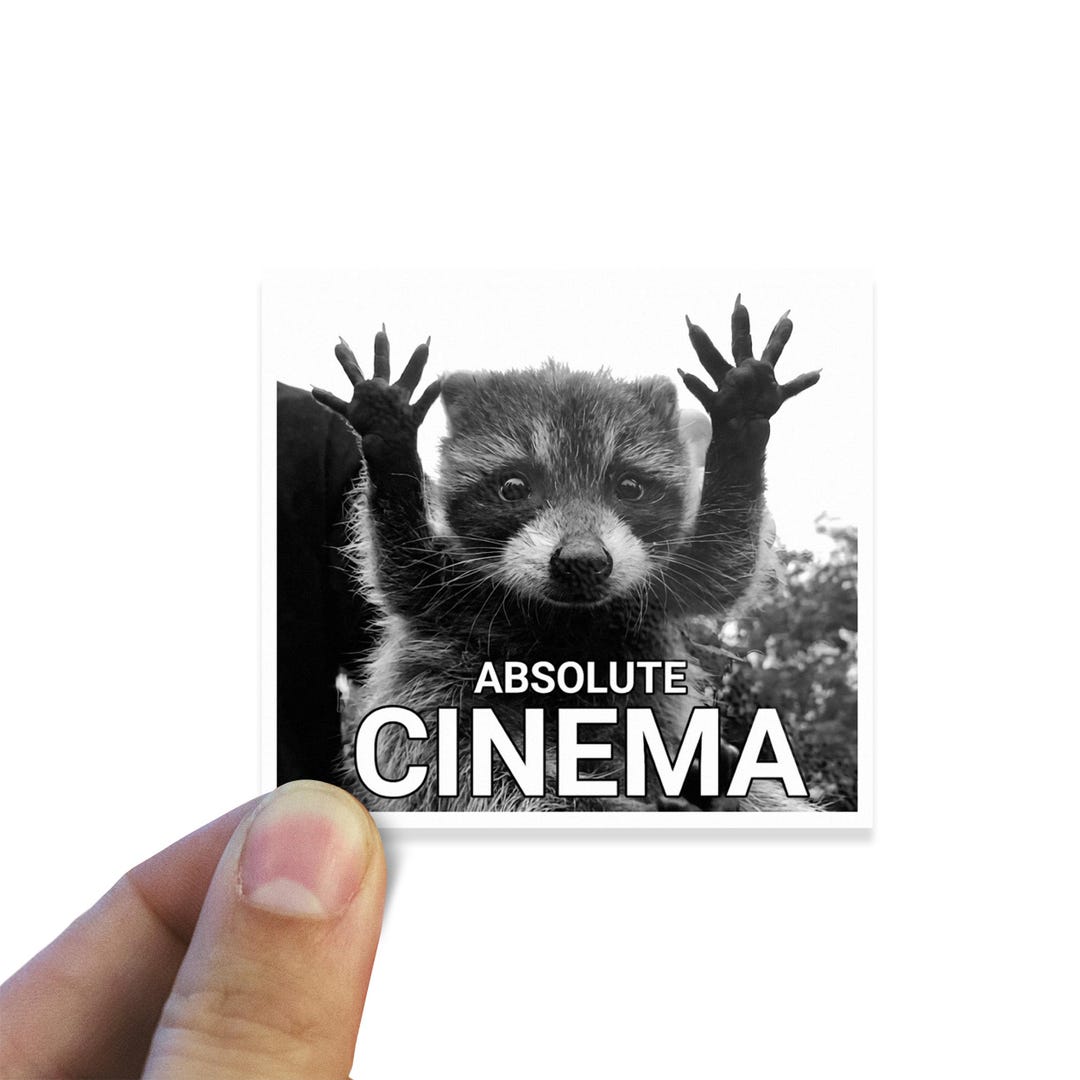 Absolute Cinema Sticker - Funny Meme Decal for Laptop or Water Bottle ...