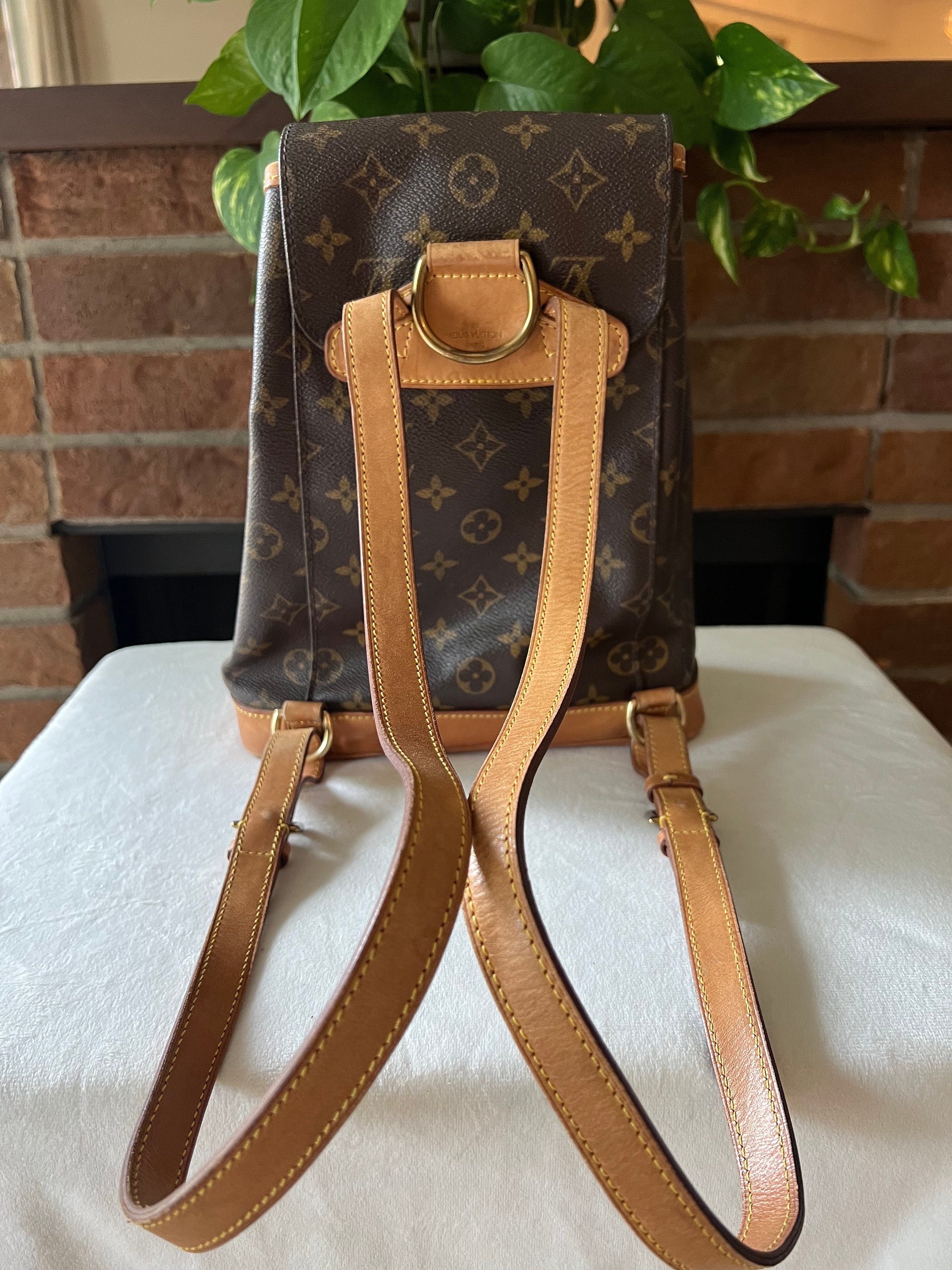 Authentic Louis Vuitton Montsouris MM Monogram Vintage Backpack