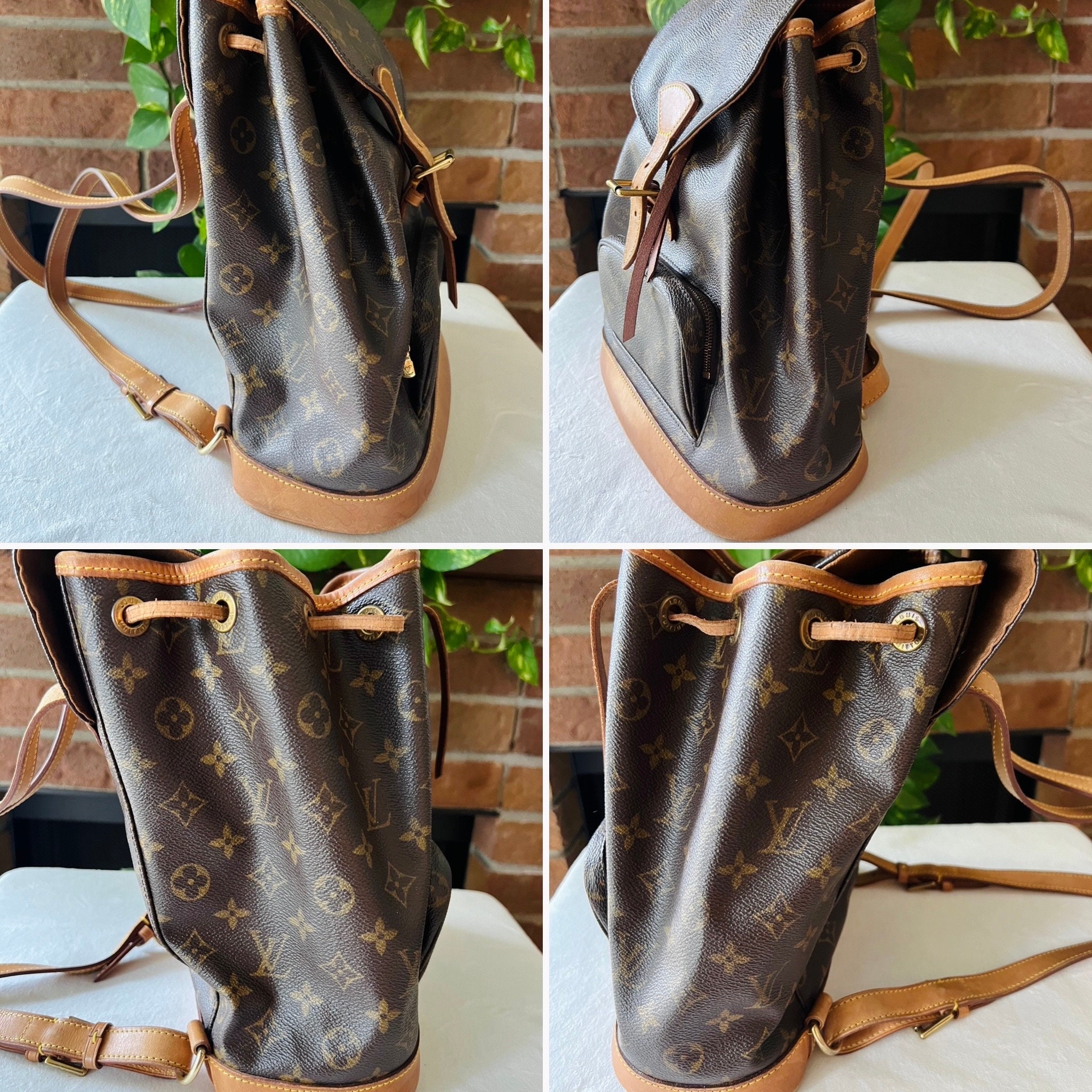 LOUIS VUITTON Montsouris MM Backpack Bag Monogram Leather Brown M51136 70EA501 449948f3-35db-4b80-af17-  main image 4