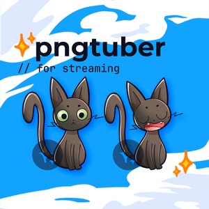 PNGtuber brown cat  // twitch vtuber, youtube streaming, furry friends collection
