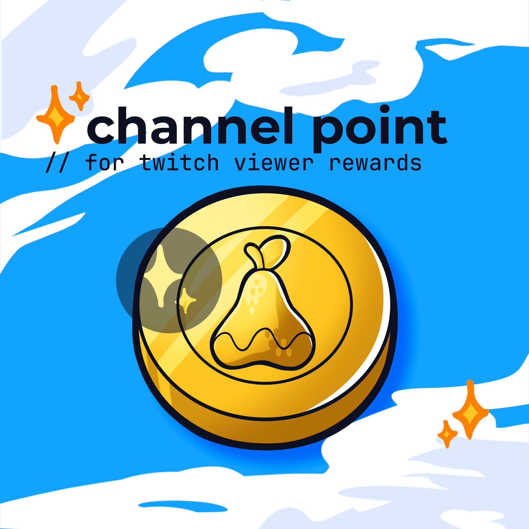 Twitch Channel Points Pear Coin // Cute Cottage Core Coin, Kawaii Fruit ...
