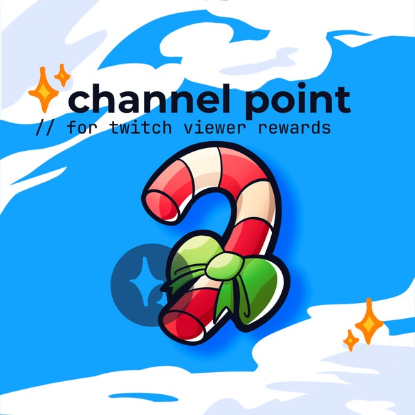 twitch channel point candy cane // cute holiday sweets sub badges, kawaii christmas candy, candycane bit badges, red emote